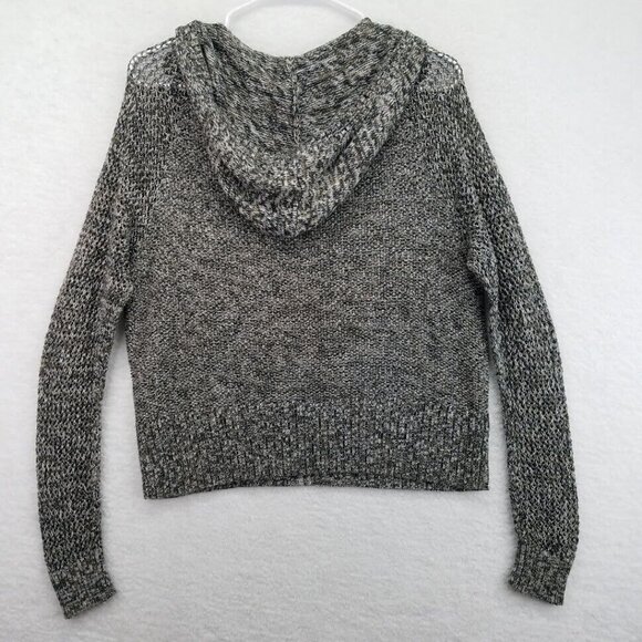 American Eagle Womens Hooded Sweater Size Small Green White Black Blend - Picture 3 of 7